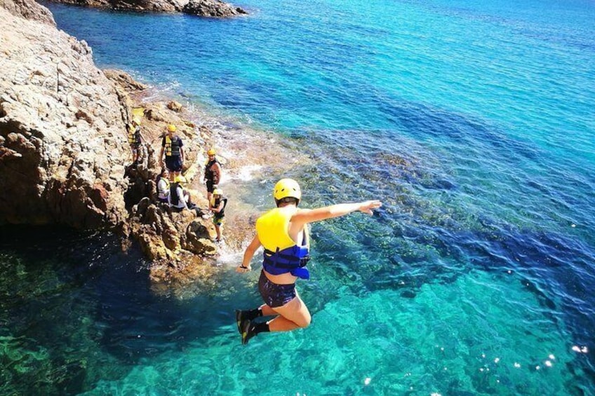 Cagliari: Professional Guided Coasteering Tour from Chia