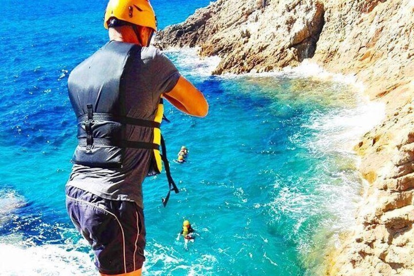 Cagliari: Professional Guided Coasteering Tour from Chia