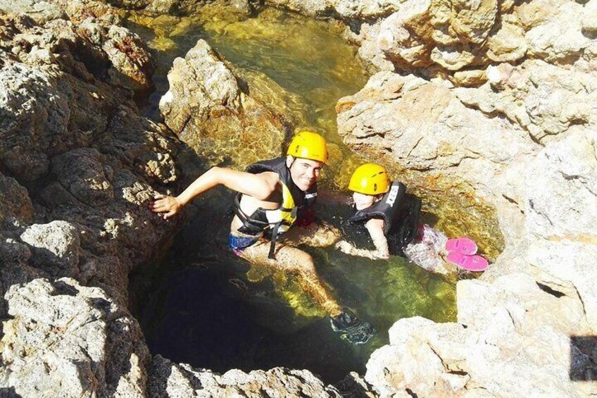 Cagliari: Professional Guided Coasteering Tour from Chia