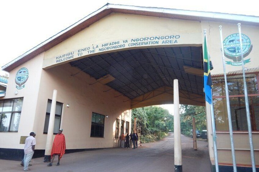 The main entrance of the Ngorongoro Conservation Area