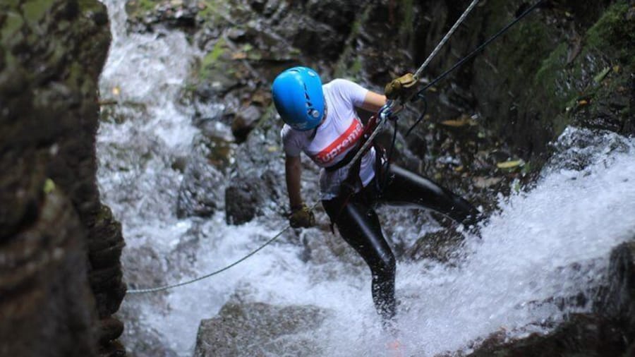 Canyoning Waterfall Rappeling Maquique Adventure Near To Arenal Volcano