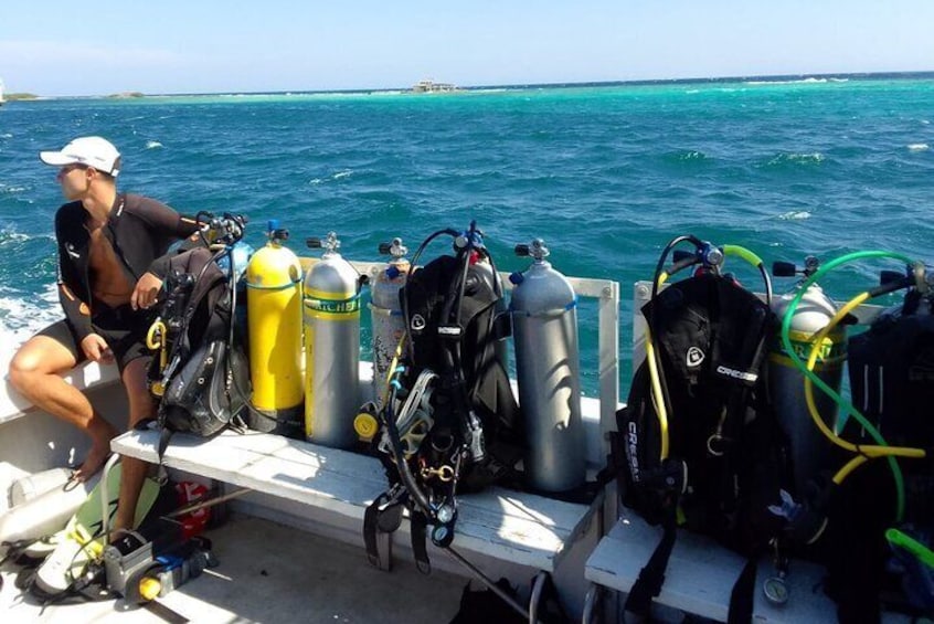 Private Boat Dive Shipwreck/ Airplanes/ Reef /2 tanks 