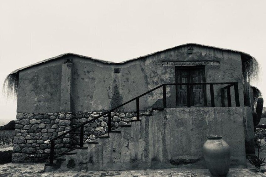 The original adobe bodega at Colome, dating from 1831.