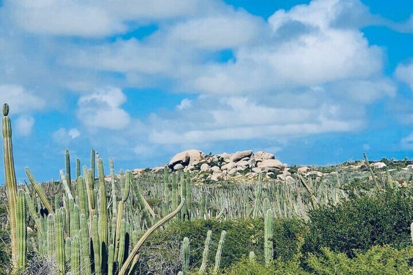 Pass by the Ayo Rock Formation.