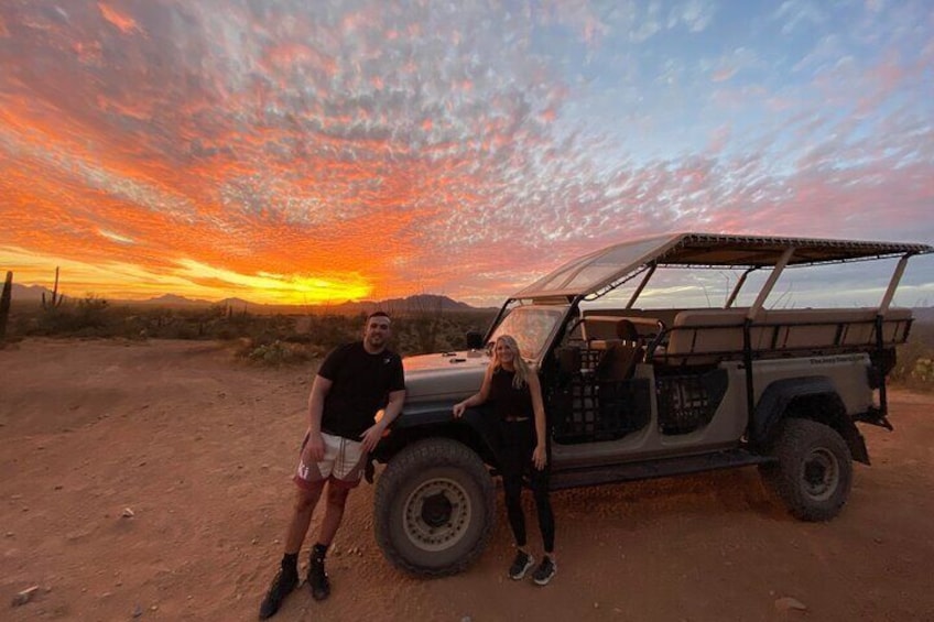 Our modified Jeep Gladiator can seat up to 14 guests!