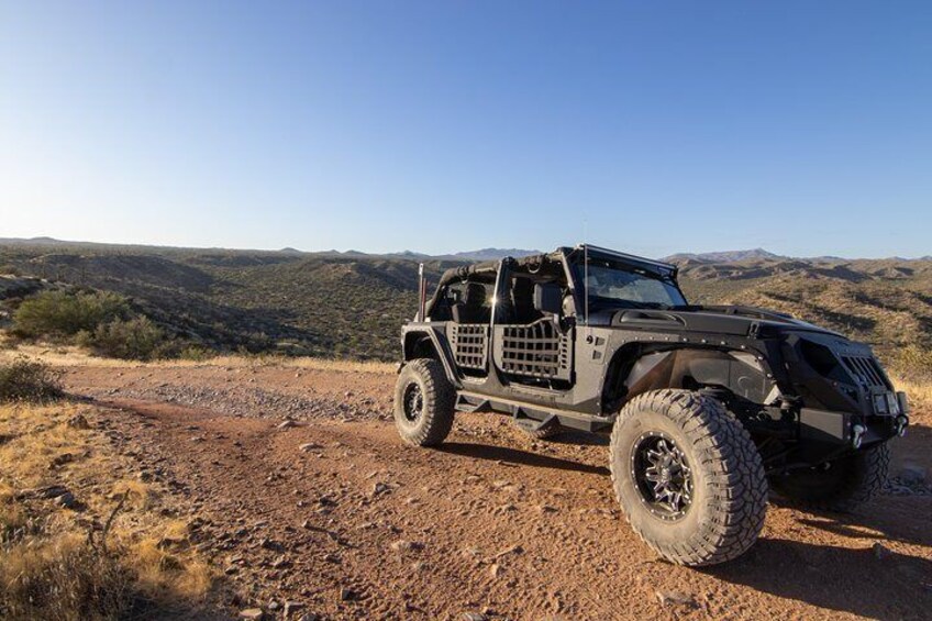 Our Jeeps are modified to get through all types of terrain with ease. 