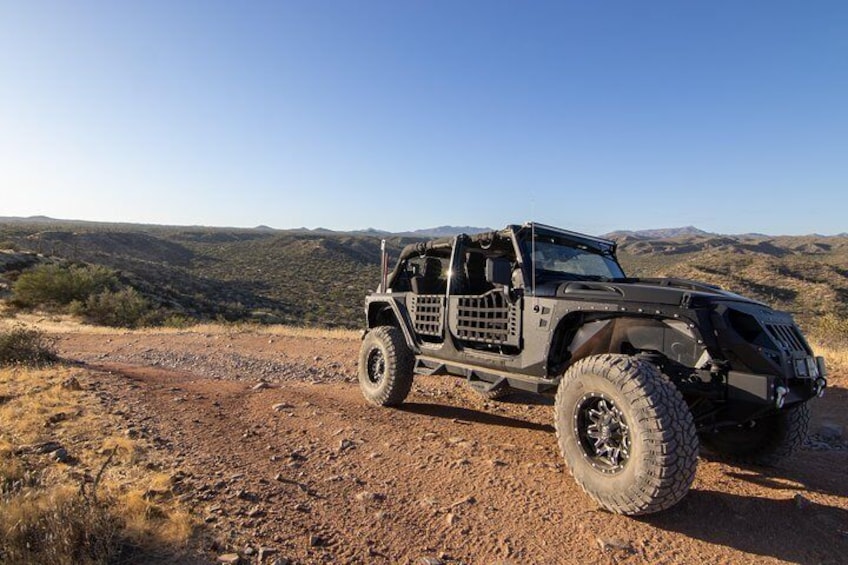 Our Jeeps are modified to get through all types of terrain with ease.