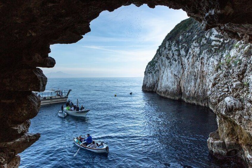 Visiting the Amalfi coast from the sea is the only way to experience the Blue Grotto.