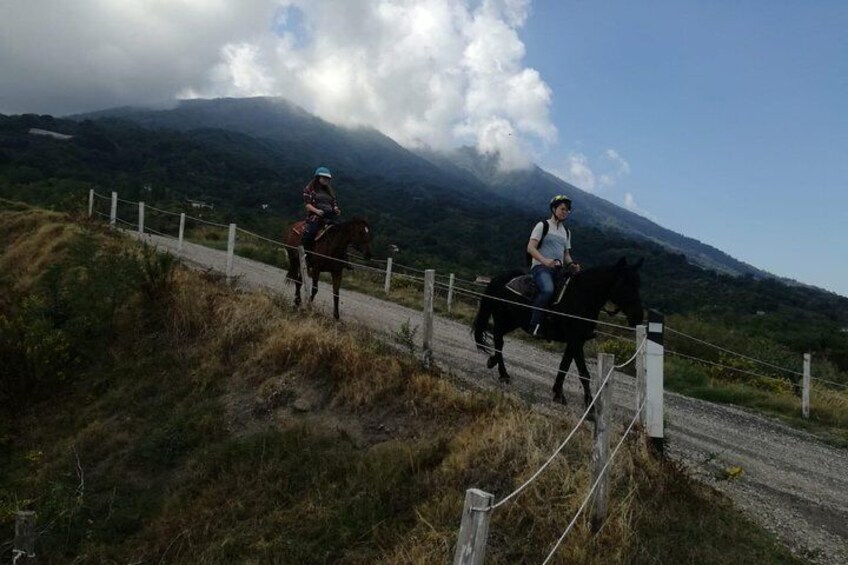 Horse riding on Vesuvius