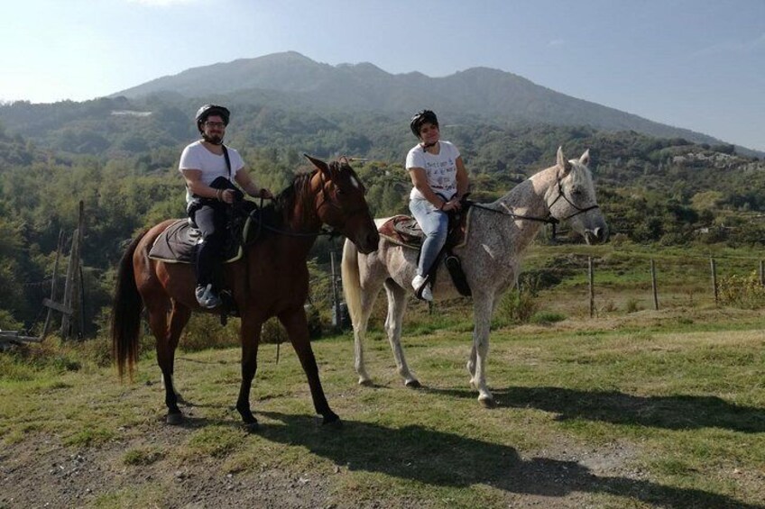 Horse riding on Vesuvius
