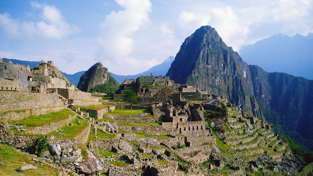 View from the east of the ruins at Machu Picchu