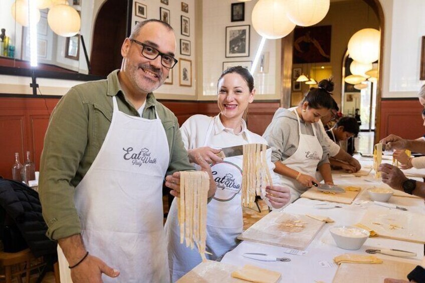 3 in 1 Cooking Class near Navona: Fettuccine, Ravioli & Tiramisu