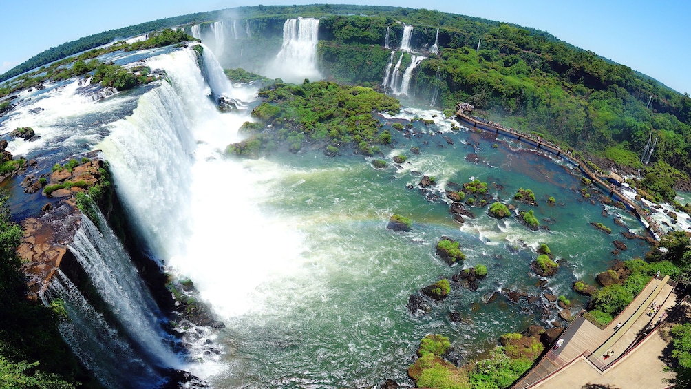 A great view of the Iguazu Falls from Brazil
