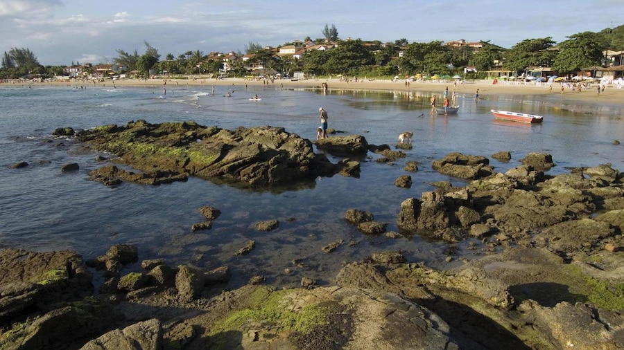 Busy beach in Buzios