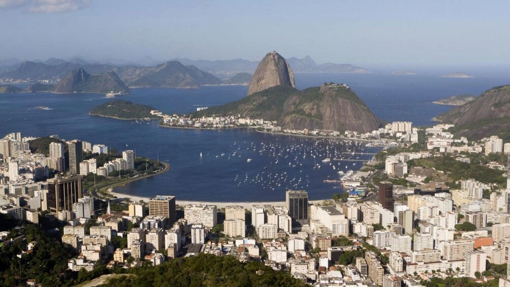 Panoramic view of Rio de Janeiro and Sugarloaf Mountain
