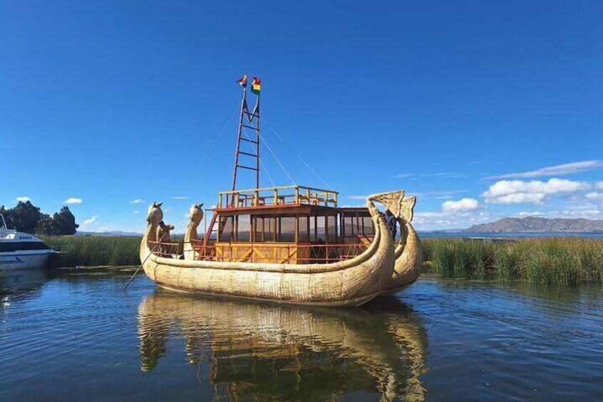 From La Paz:Tiwanacu and Titicaca lake in one day.