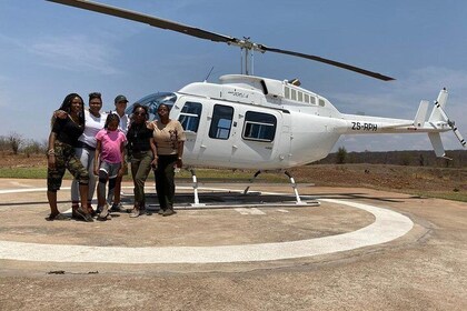 15 minutes scenic helicopter flight above Victoria Falls-Zimbabwe