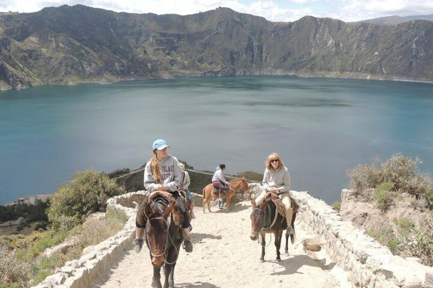 Coming up from the bottom of Quilotoa.