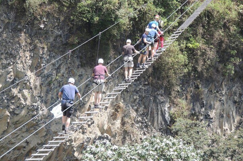 Hanging bridges.