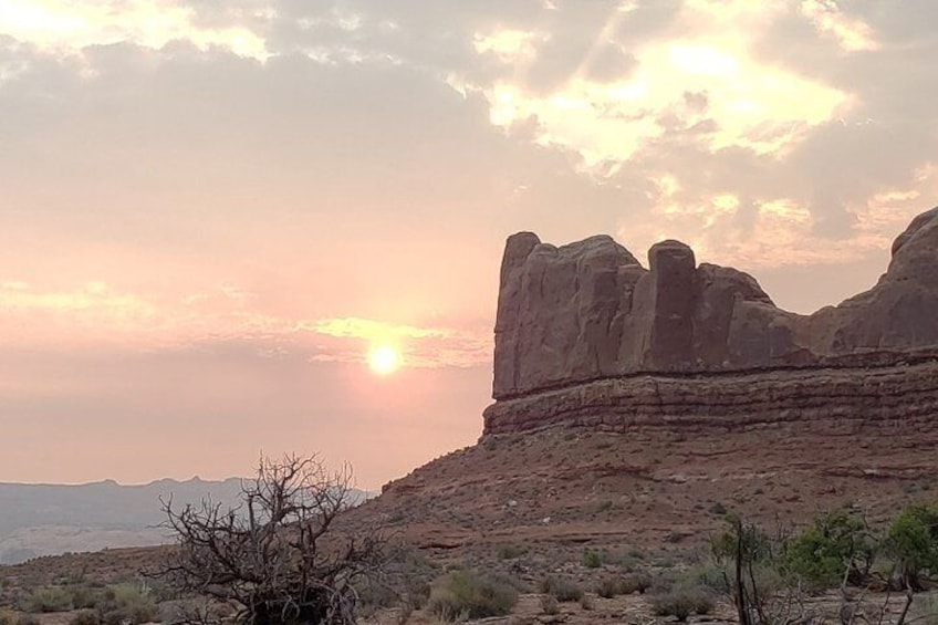 Sun rise in Arches