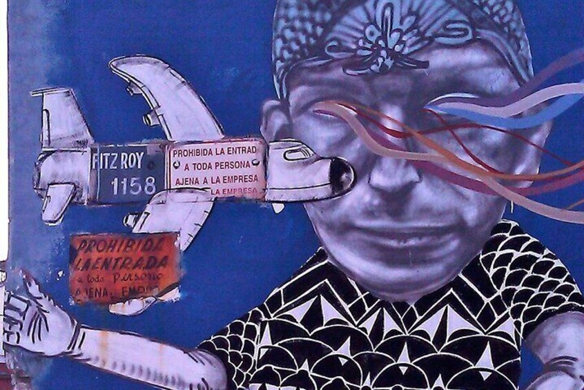 Part of the multi collaborator mural that was copied for Terry Gilliam's film 'Theorum'
