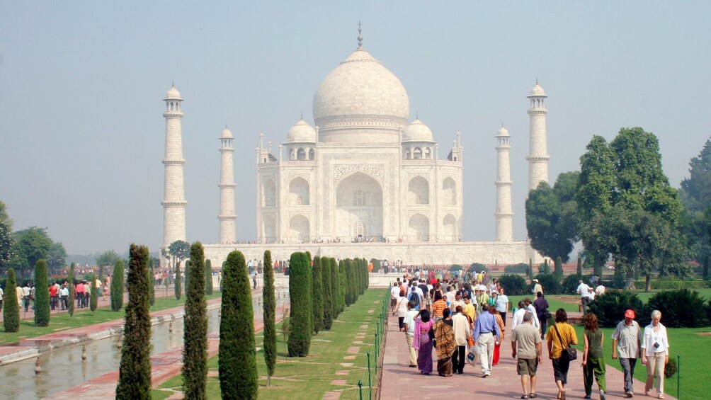 People at the Taj Mahal