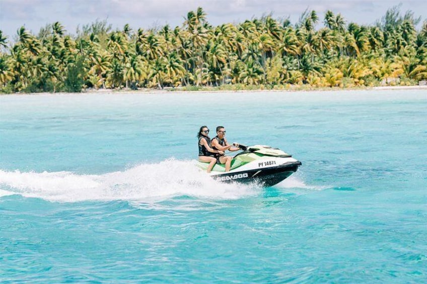 Guided by a professional, this Jet Ski Group Tour will leave you with the most unforgettable experience during your stay on Bora Bora.