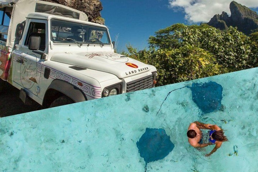 Bora Bora 4WD Tour, Lunch at Bloody Mary's & Eco Shark & Ray Snorkel Cruise