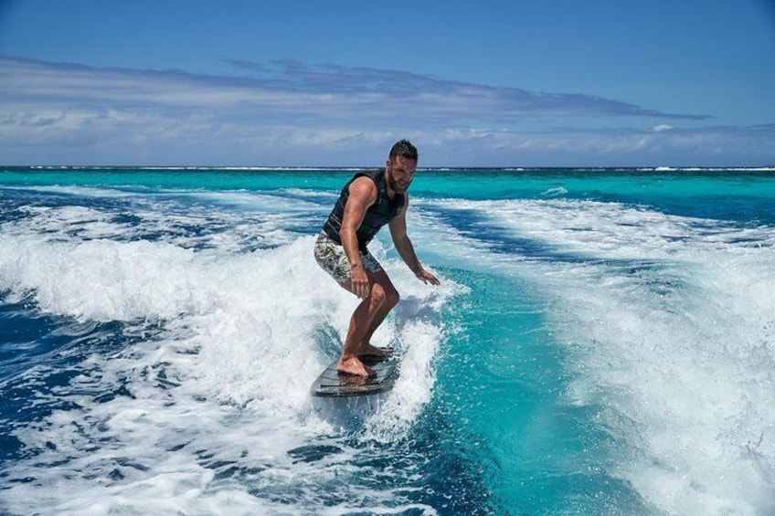 Moorea's lagoon serving up epic wakesurfing conditions
