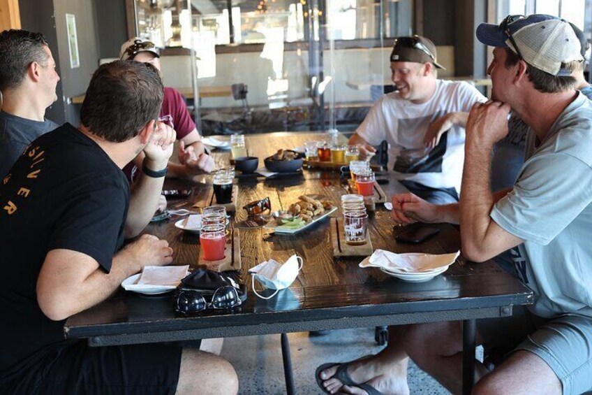 Vancouver Brewery Tour - you have time for appetizers.. mmm beer and food