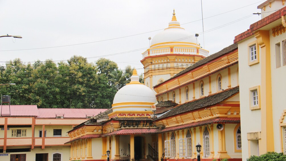 domed structure at the Shri Shantadurga Temple complex in Goa