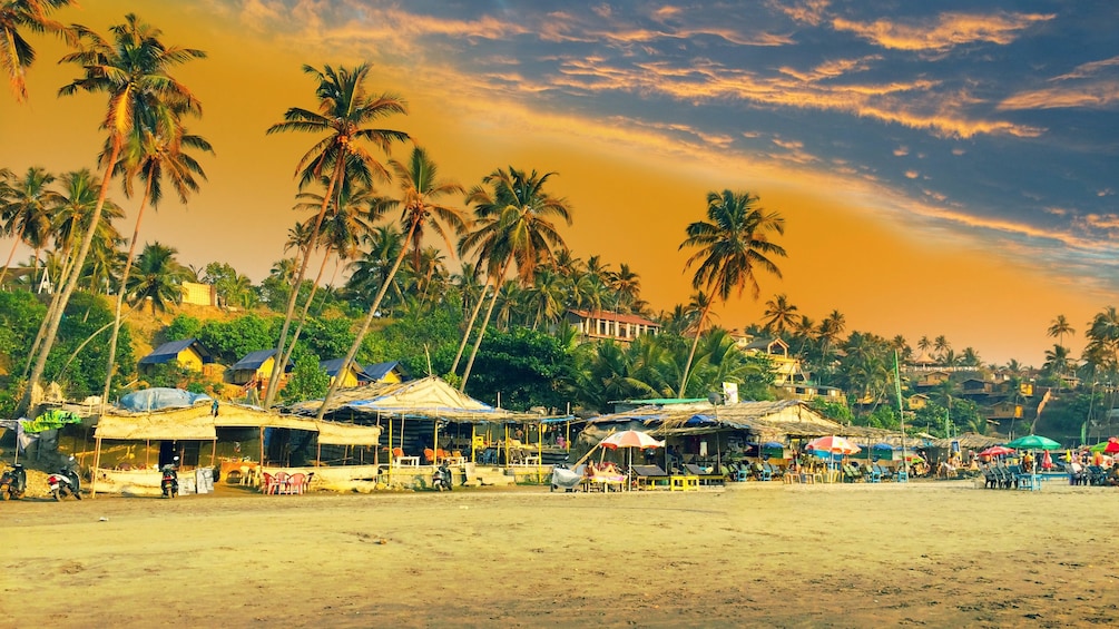 small business establishments along the beach in Goa