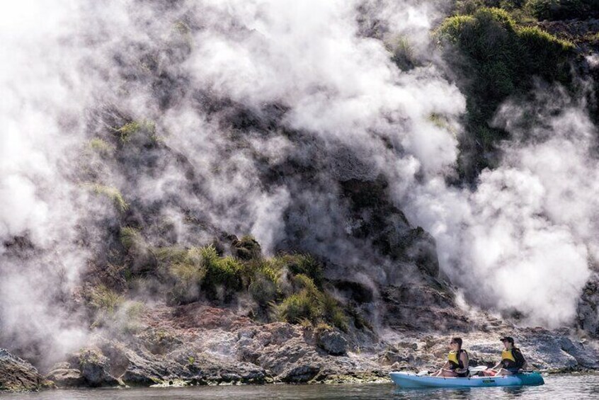 Incredible steaming cliffs.
