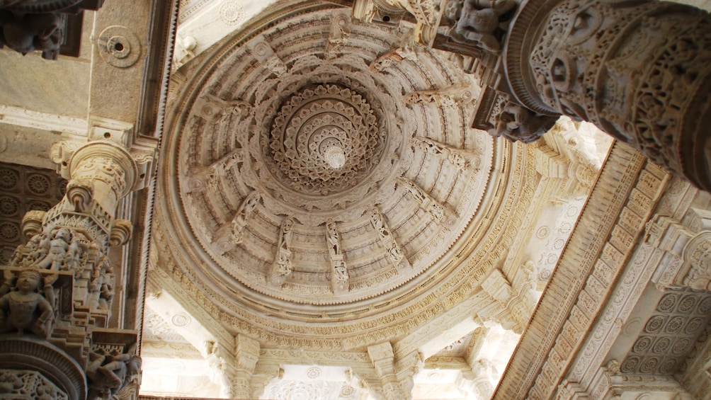 ornate building interior in india