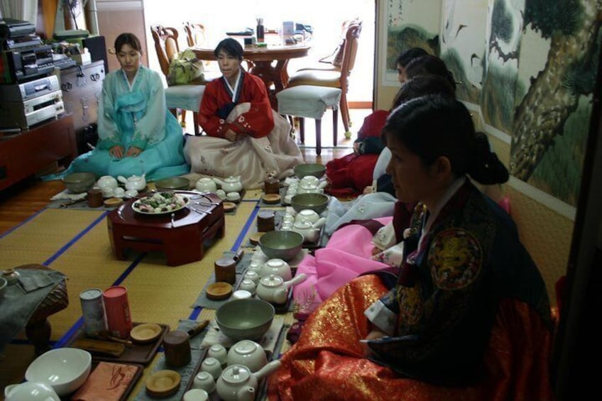 Korean Cultural Experience: Kimchi Making, Hanbok Wearing and Tea Ceremony