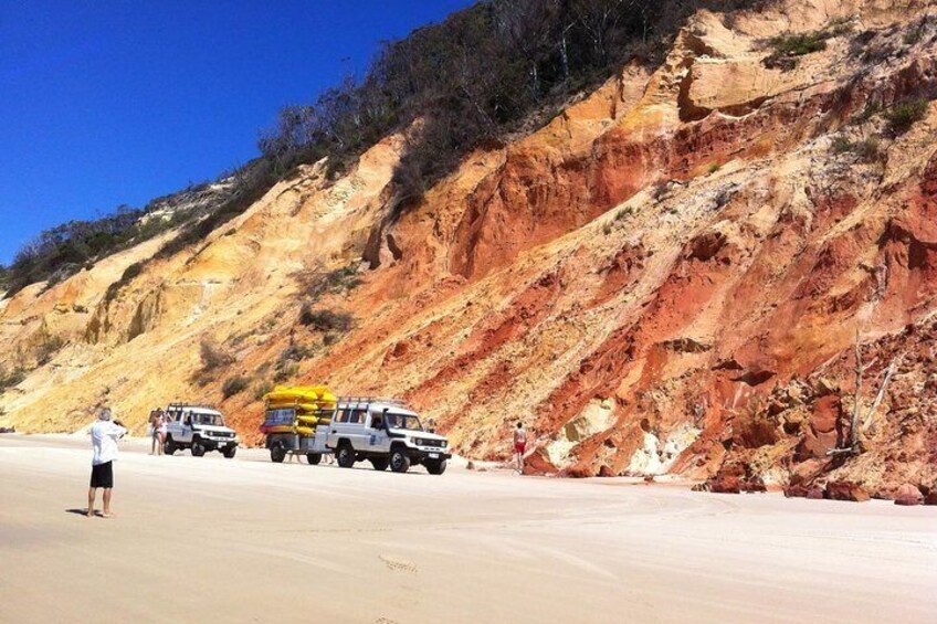 Coloured sands Rainbow Beach