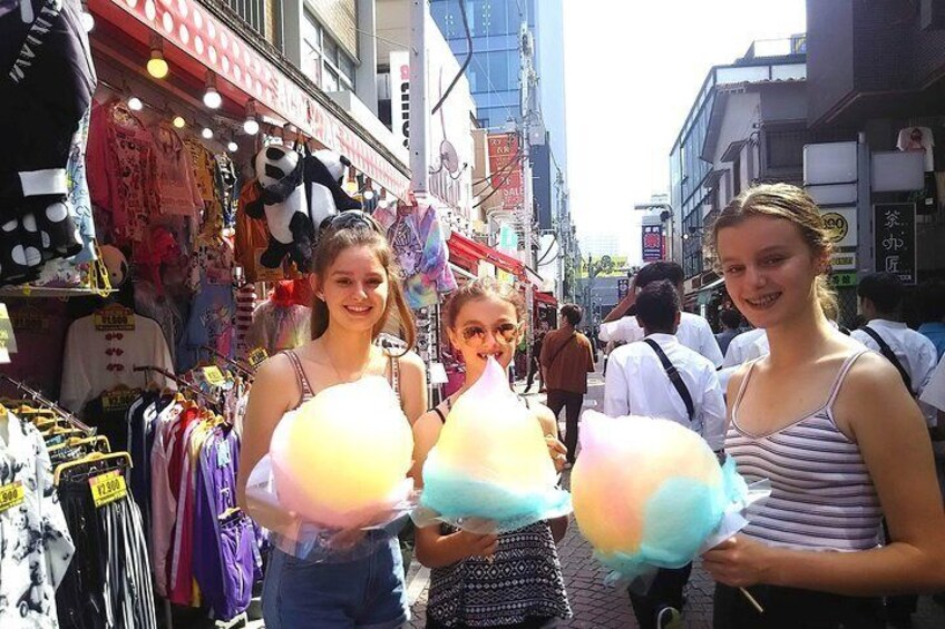 Takeshita Street with cotton candy