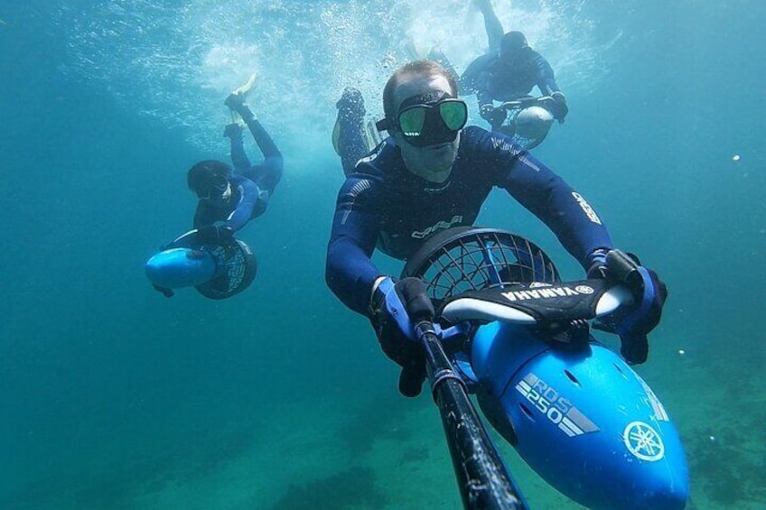 Sydney underwater scooter in water view! 