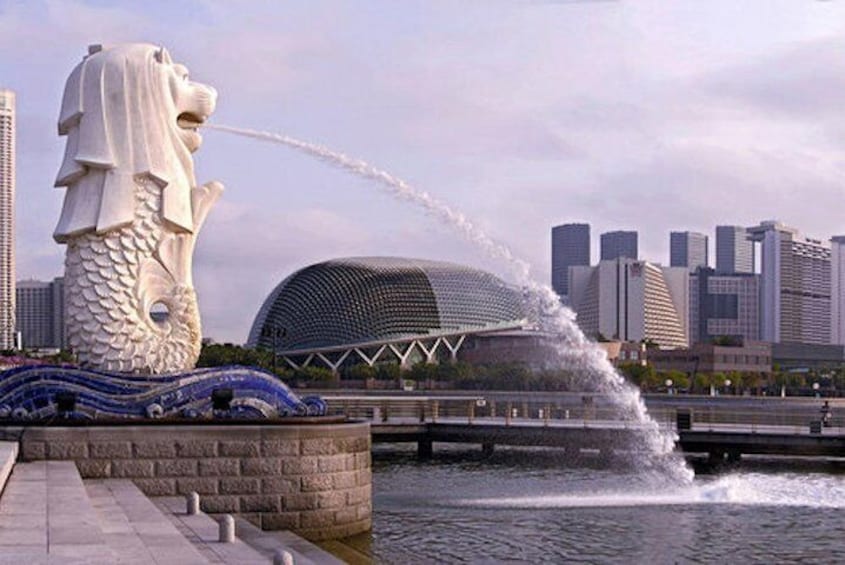 The iconic Merlion