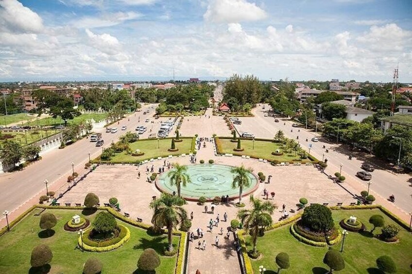 Vientiane from the Patuxay Gate