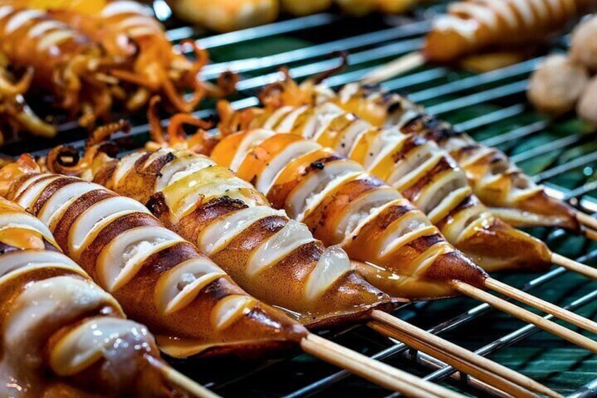 Grilled Squid - A Popular Night Market Food