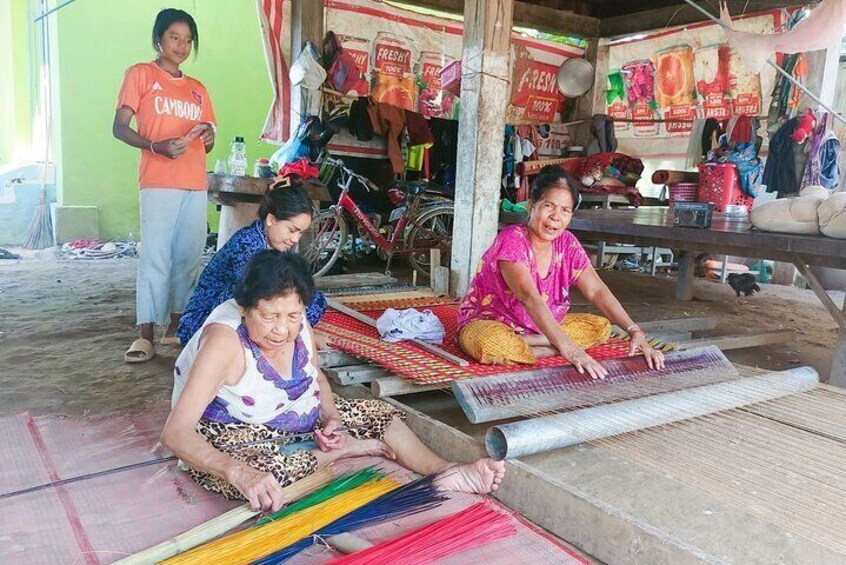 Traditional sedge mat weaving