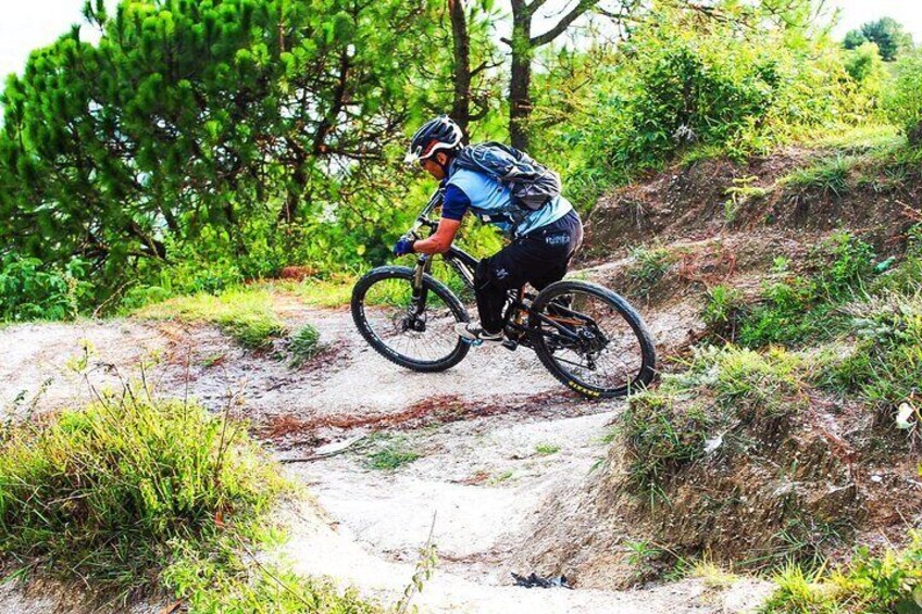 Down hill bike ride