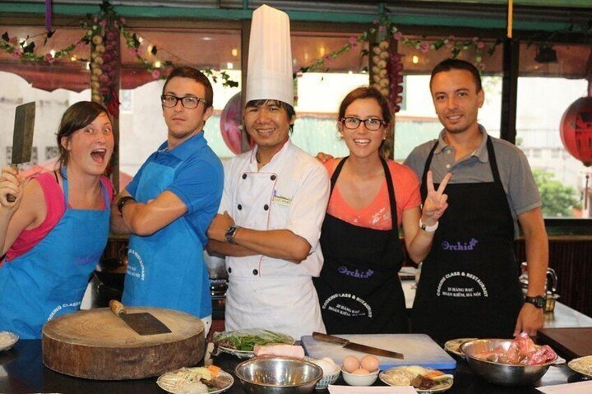 Cooking with chef Tien