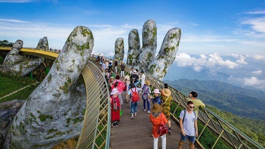 Golden Bridge -Ba Na Hills including buffet lunch ,Cable car 2 way From Da Nang