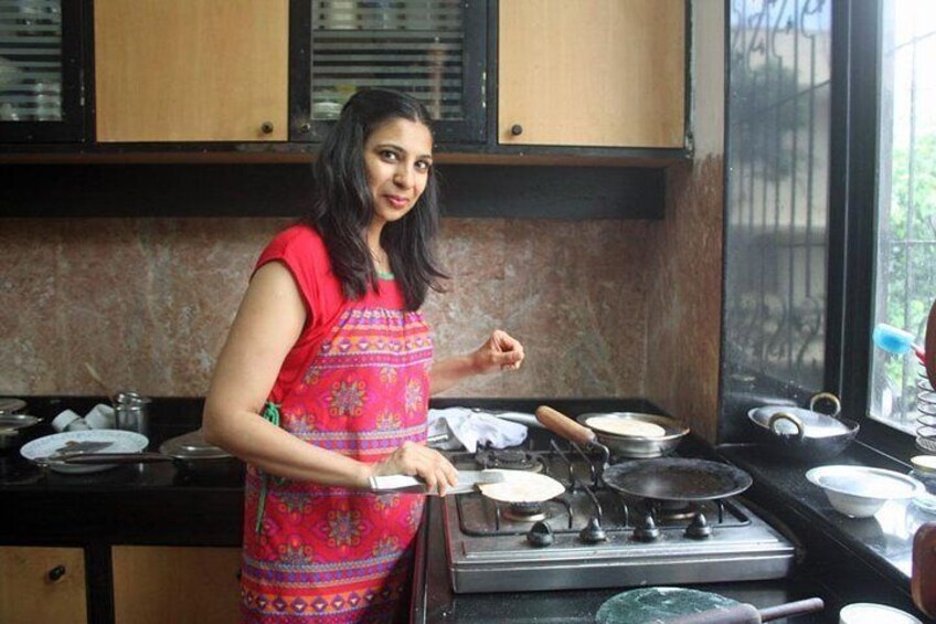 Vegetarian cooking class in Mumbai with your host Shilpa