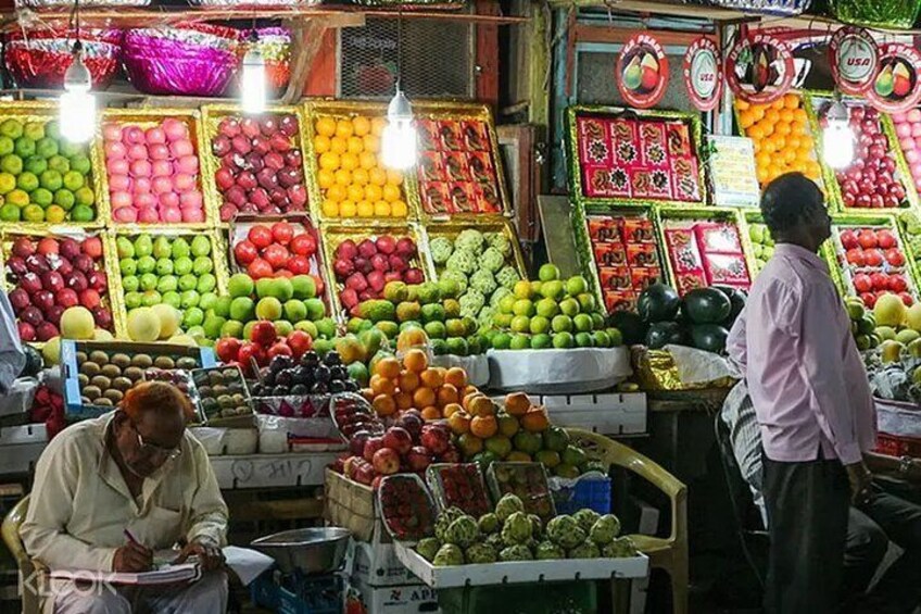 Fruit seller at Crawford Market
