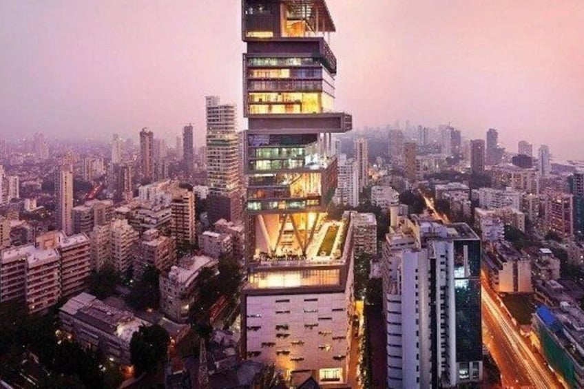 Mukesh Ambani House Antilla in Night