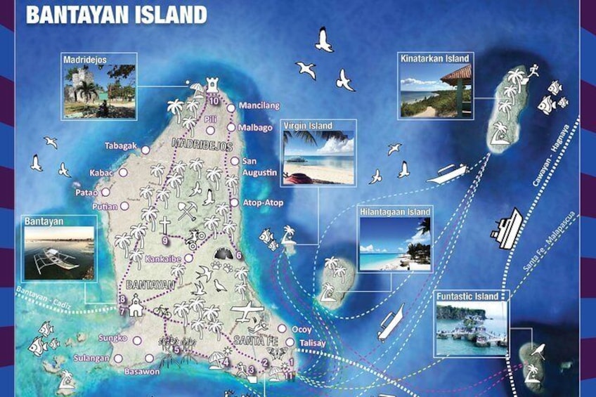 Map Bantayan Island and surrounding Islets