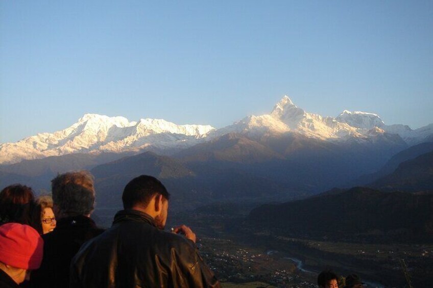 Sarangkot, Sunrise view over the Himalayas
